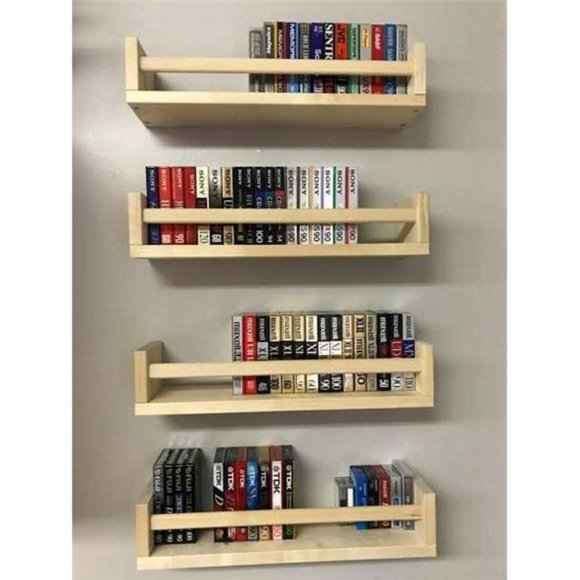 Floating Shelves for Wall, Burlywood Nursery Book Shelves, 15.7 inch (4 Pack) - Picture 1 of 7